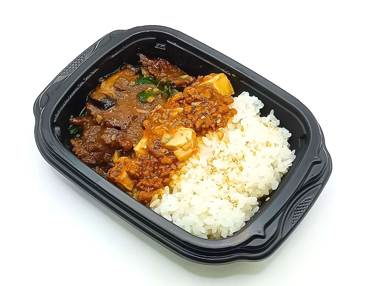 牛肉チンゲンサイと麻婆豆腐弁当